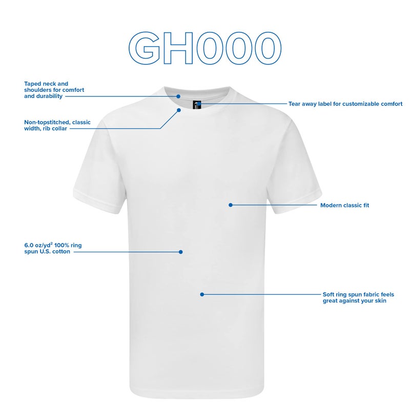 Gildan Hammer Adult T-Shirt, 2-Pack, 3X-Large, White - Image 2